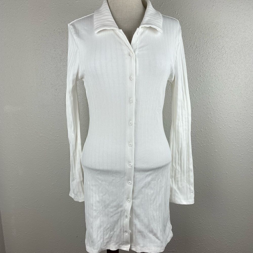 NWT L.A. Hearts White Button Down Cardigan Sweater Size M